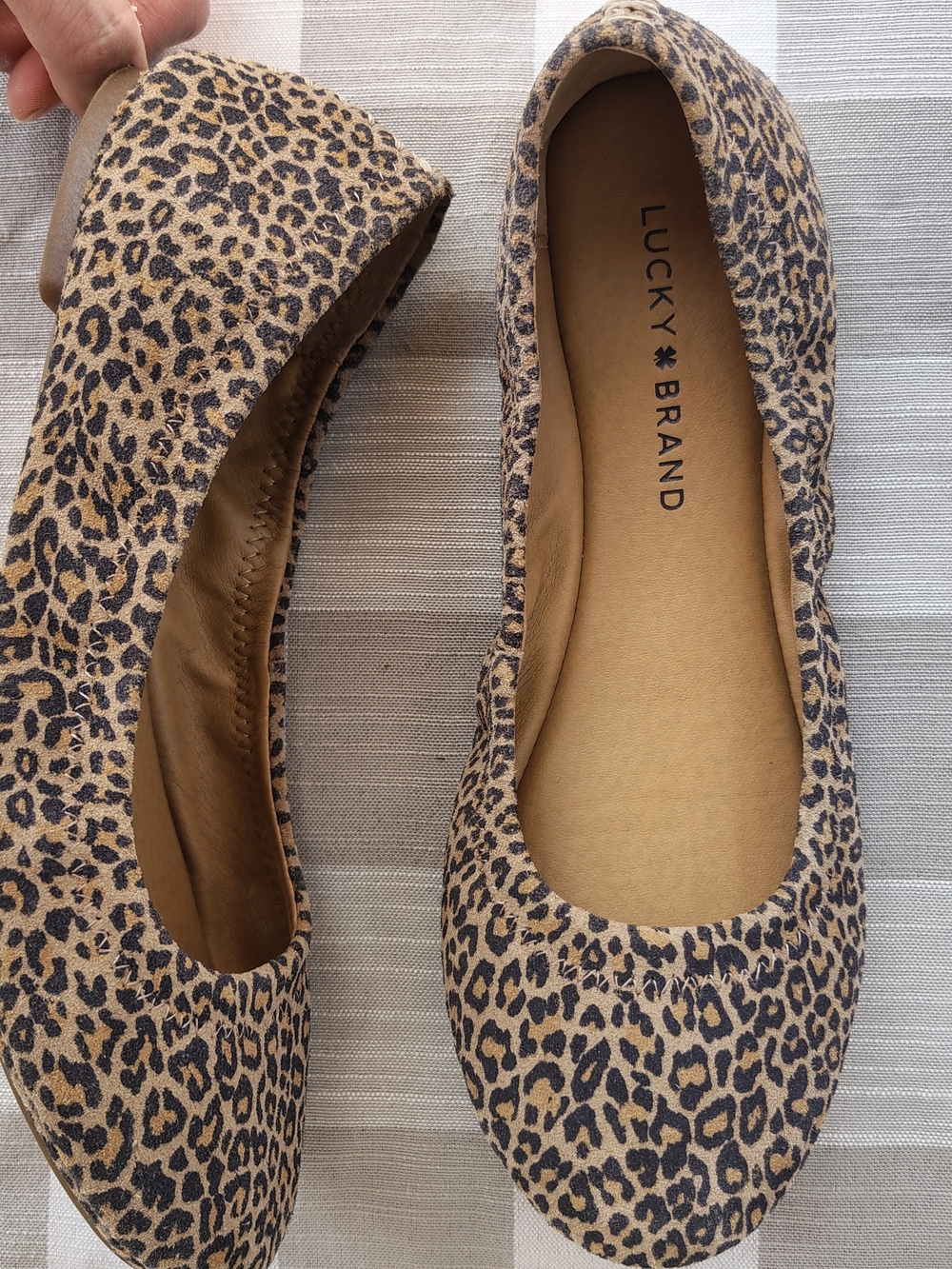 Lucky Brand Women’s Leopard Print Ballet Flats - Tan/Black